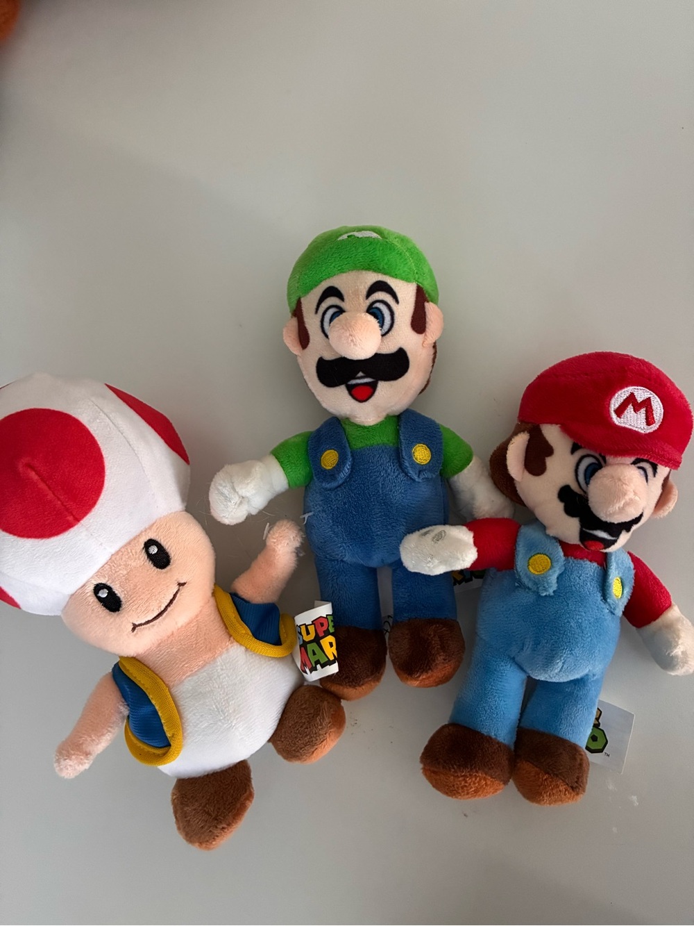 Nintendo plush Mario, Luigi, & Toad